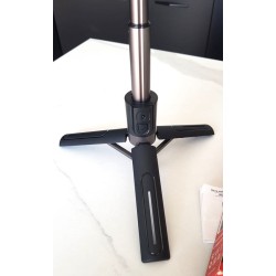 Perche à selfie 90 cm avec trépied et télécommande Bluetooth – Noir | Brocaffaire