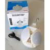 Lampe solaire LED pliable avec crochet, idéale pour le camping, la randonnée et le jardin
