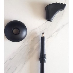 Bâtons de marche nordique réglables – Pliables, liège, aluminium, noir | Brocaffaire