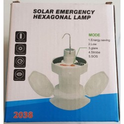 Lampe solaire pliable LED avec crochet – Éclairage camping et jardin | Brocaffaire