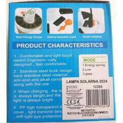 Lampe solaire pliable LED avec crochet – Éclairage camping et jardin | Brocaffaire