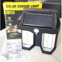 Lampe solaire étanche 1200 lm avec détecteur de mouvement et crépusculaire – 3 modes.