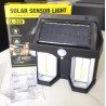 Lampe solaire étanche 1200 lm avec détecteur de mouvement et crépusculaire – 3 modes.