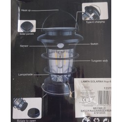 Lampe solaire LED blanc chaud – Détecteur crépusculaire & mouvement, IPX65 | Brocaffaire