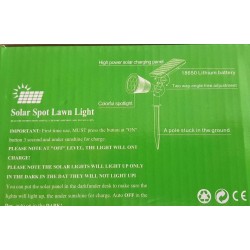 Lampe solaire jardin 4 LED – Blanc chaud, détecteur crépusculaire, 3 modes | Brocaffaire