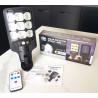 Lampadaire solaire LED extérieur avec détecteur de mouvement et crépuscule, télécommande incluse.