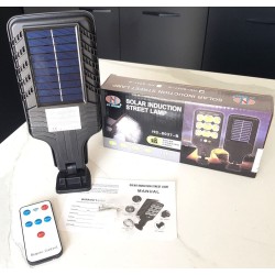 Lamplampadaire solaire LEDadaire solaire LED 63 LED – Détecteur mouvement & crépuscule, télécommande | Brocaffaire