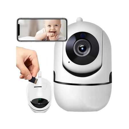 Babyphone Full HD avec caméra rotative 360° et détection de mouvement