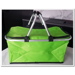 Panier de pique‑nique thermique vert, pliable et léger – idéal pour sorties et courses