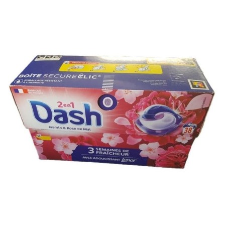 Lessive DASH 2 en 1 parfum jasmin et rose de mai