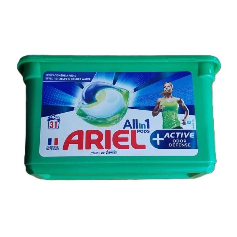 Lessive Ariel All-in-1 PODS Active – Capsules puissantes