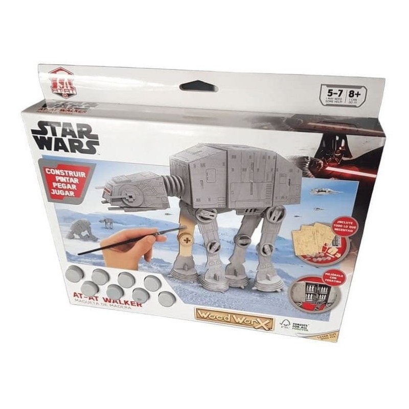 Maquette 3D AT-AT Walker Star Wars en bois à peindre – Wood Worx