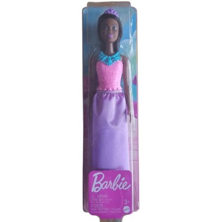 Barbie Princesse Black 30 cm en robe violette – Mattel