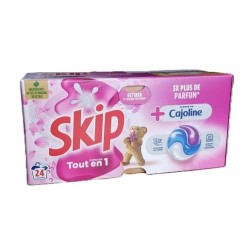 Skip Tout en 1 + Touche de Cajoline – 24 Capsules