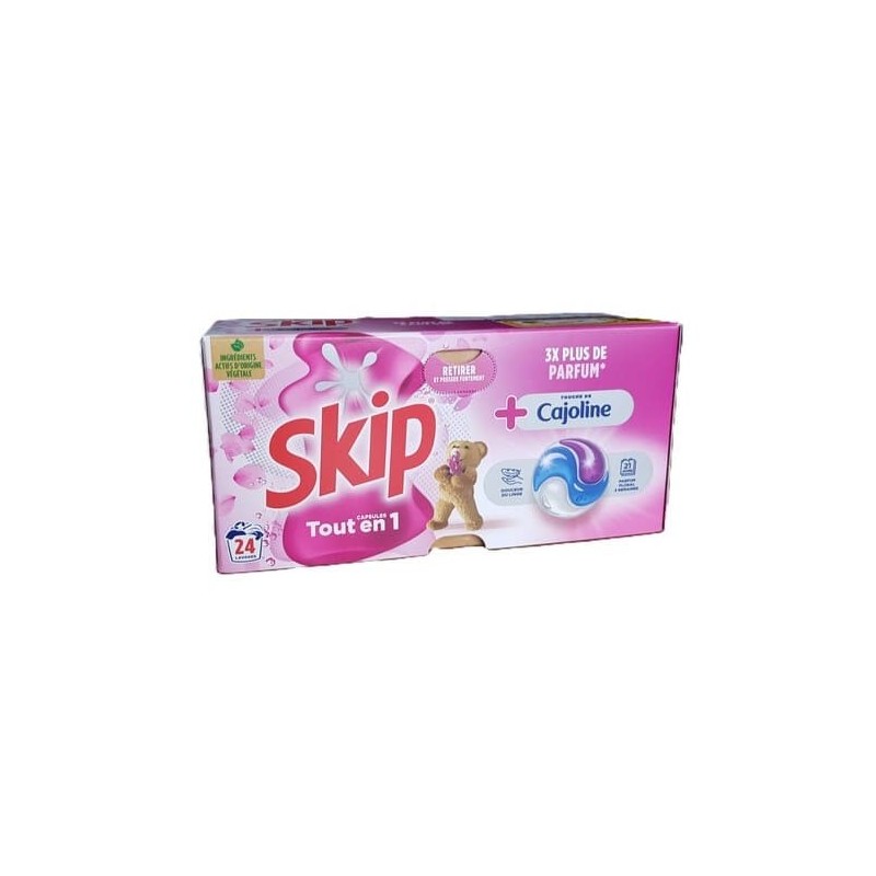 Skip Tout en 1 + Touche de Cajoline – 24 Capsules