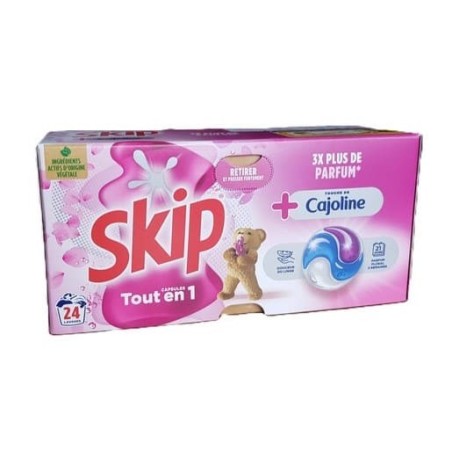 Skip Tout en 1 + Touche de Cajoline – 24 Capsules