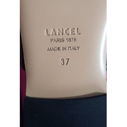 Mules Lancel Signature Noires Vernis Taille 37 Occasion | Brocaffaire
