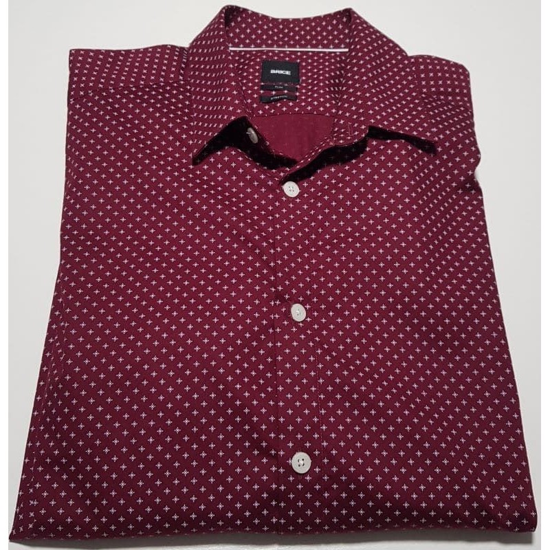 Chemise Brice slim stretch bordeaux taille M – Occasion