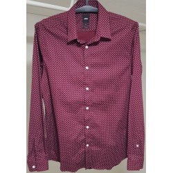 Chemise Brice Slim Stretch Bordeaux Taille M Occasion | Brocaffaire