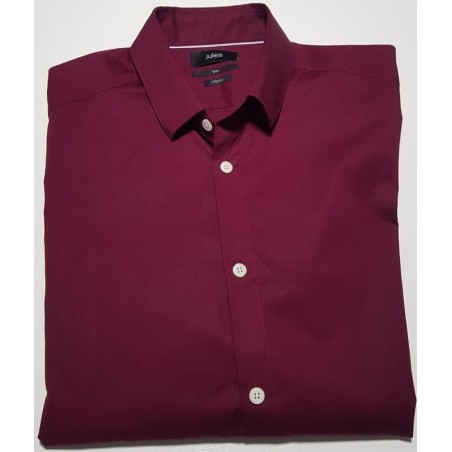 Chemise Jules slim stretch bordeaux taille M – Occasion