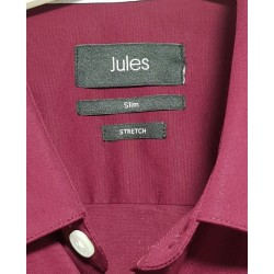 Chemise Jules Slim Stretch Bordeaux Taille M Occasion | Brocaffaire