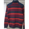 Pull Mise au Green rayé M – Rouge/Gris – Occasion | Brocaffaire