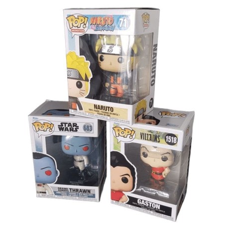 Figurines POP Funko : Naruto Shippuden, Thrawn Star Wars et Gaston Disney Villains