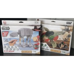 Lot Maquettes 3D Star Wars Wood Worx – Starfighter & AT‑AT | Brocaffaire
