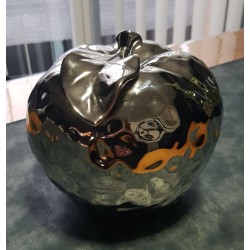 Fraise décorative en céramique chromée 19 cm – Objet d’occasion en bon état