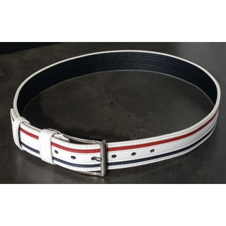 Ceinture neuve en cuir tricolore 110 cm – Style moderne