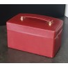 Boîte à bijoux 3 étages rouge bordeaux avec clé – Occasion | Brocaffaire