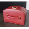 Boîte à bijoux 3 étages rouge bordeaux avec clé – Occasion | Brocaffaire