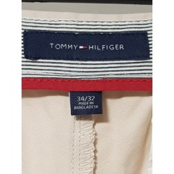 Pantalon Tommy Hilfiger Beige Occasion avec Taches – Taille 34/32 US | Brocaffaire
