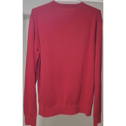 Pull Tommy Hilfiger Rouge Col V Taille XXL – Occasion Très Bon État | Brocaffaire