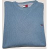 Pull Tommy Hilfiger bleu ciel col rond en taille L – très bon état