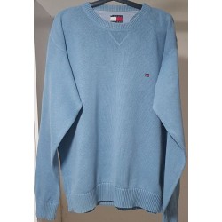 Pull Tommy Hilfiger Bleu Ciel Col Rond Taille L – Occasion Très Bon État | Brocaffaire