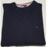 Pull Tommy Hilfiger bleu marine col rond en taille M – très bon état