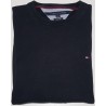Pull Tommy Hilfiger noir col rond en taille L – très bon état
