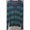 Pull Léger Tommy Hilfiger Noir et Vert Col V Taille L – Occasion Très Bon État | Brocaffaire