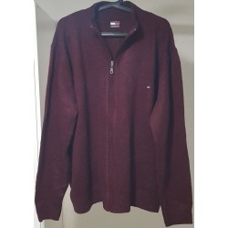 Gilet zippé Tommy Hilfiger Bordeaux XL – Occasion bon état | Brocaffaire
