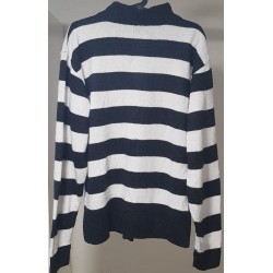 Gilet Tommy Hilfiger rayé noir et blanc L – Occasion bon état | Brocaffaire