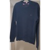 Pull Tommy Hilfiger bleu marine col rond L – Occasion très bon état | Brocaffaire