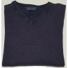 Pull Tommy Hilfiger bleu et violet col V M – vêtement homme d’occasion
