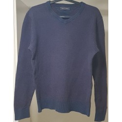 Pull Tommy Hilfiger bleu et violet col V M – Occasion bon état | Brocaffaire