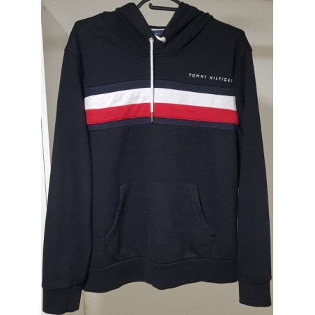 Sweat à capuche Tommy Hilfiger noir taille M en très bon état