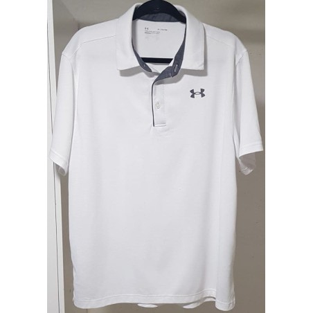Polo Under Armour blanc pour homme en taille XL – vêtement d’occasion en bon état