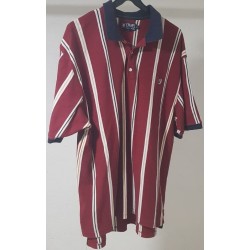 Polo Chaps Ralph Lauren rayé bordeaux XL – Très bon état