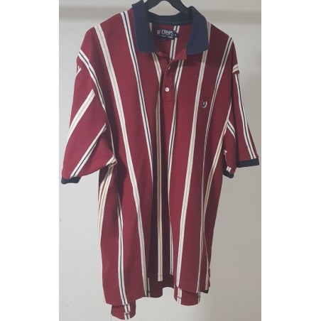 Polo Chaps Ralph Lauren rayé bordeaux XL – Très bon état