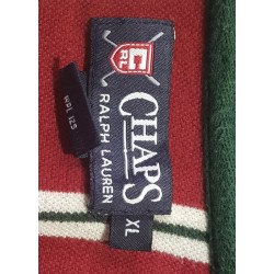 Polo Chaps Ralph Lauren rayé bordeaux XL – Occasion très bon état | Brocaffaire