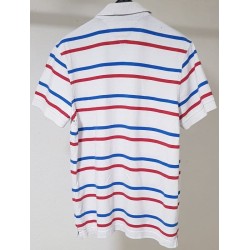 Polo Tommy Hilfiger rayé rouge et bleu S – Bon état | Brocaffaire